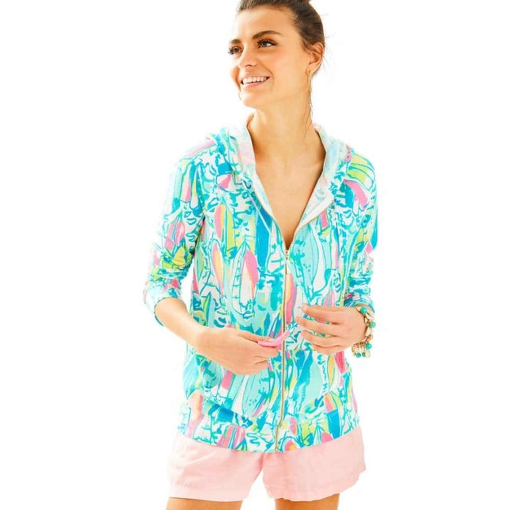 Lilly Pulitzer Nwot Beach & Bae Mooring Hoodie || Large